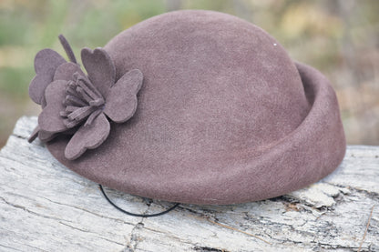 Brown Woollen Vintage Women’s Hat