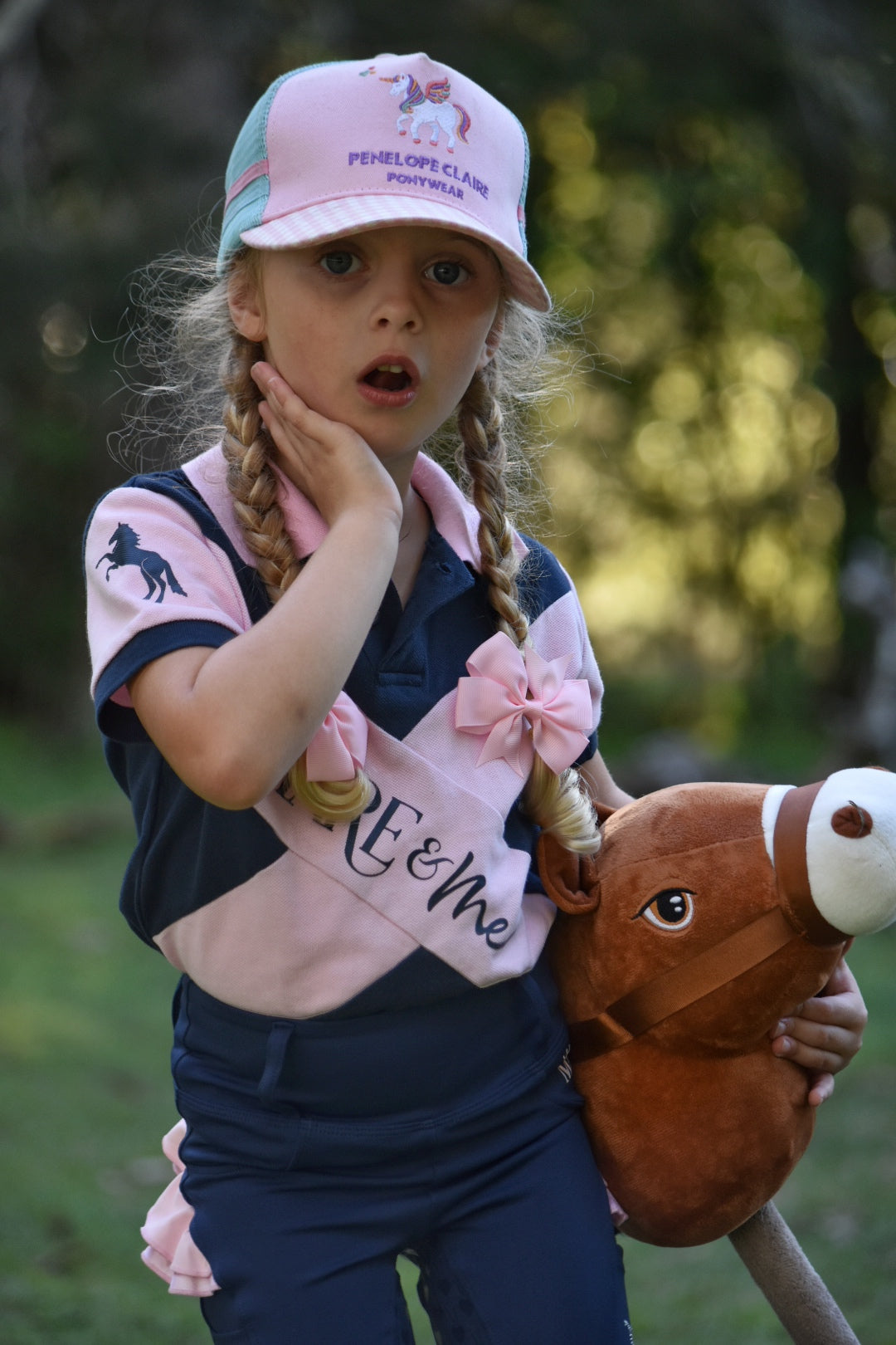 Mare & Me Kids Pink Sash Riding Polo