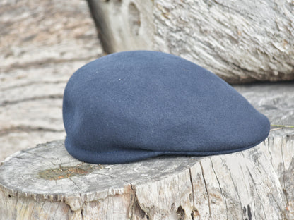 Navy Blue Woollen Paper Boy Cap