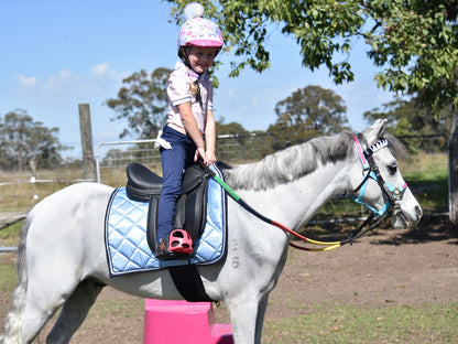 Mare and Me Pink Ballet Frill Riding Tights in Navy