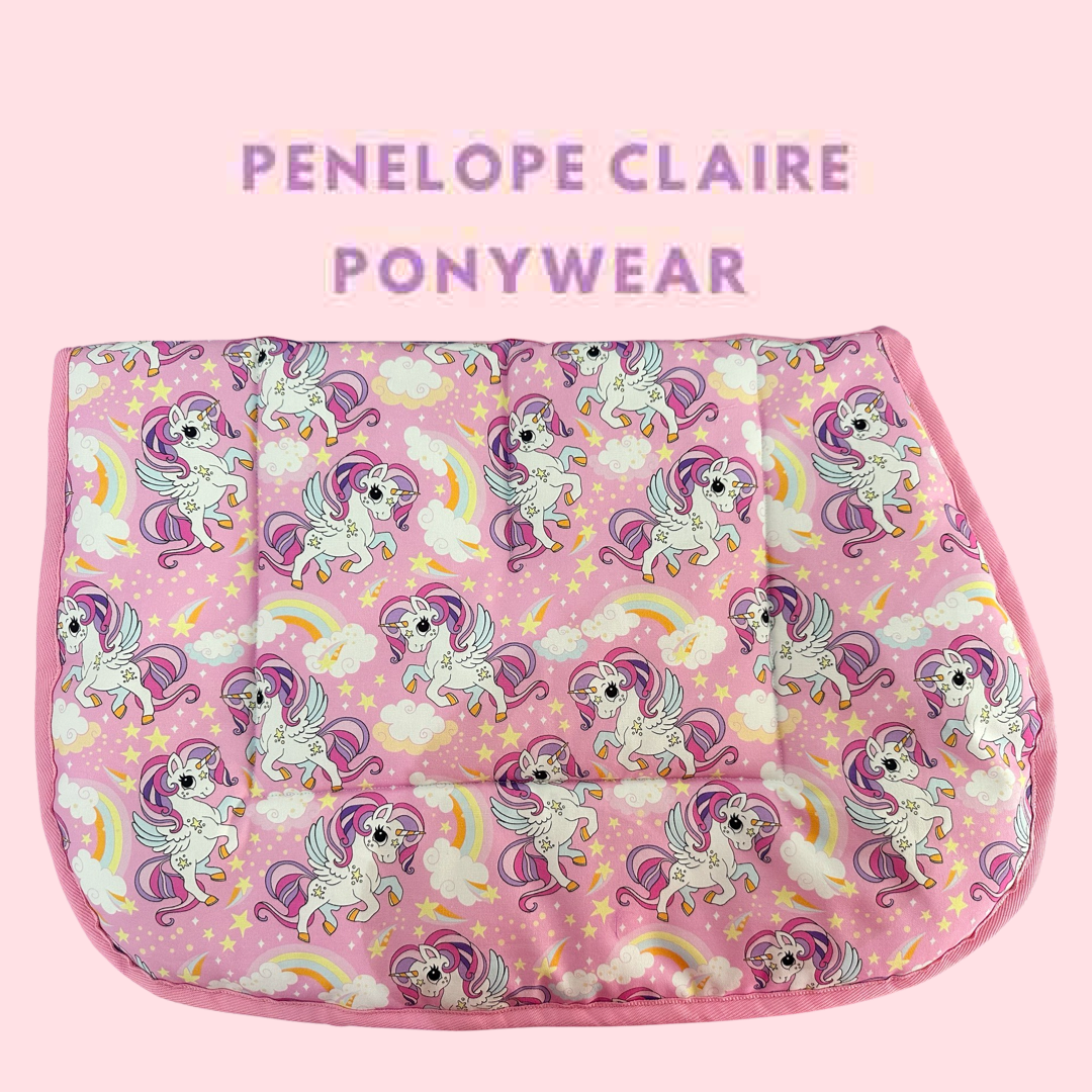 Pink Unicorn Kids Saddle Pad