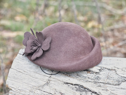 Brown Woollen Vintage Women’s Hat