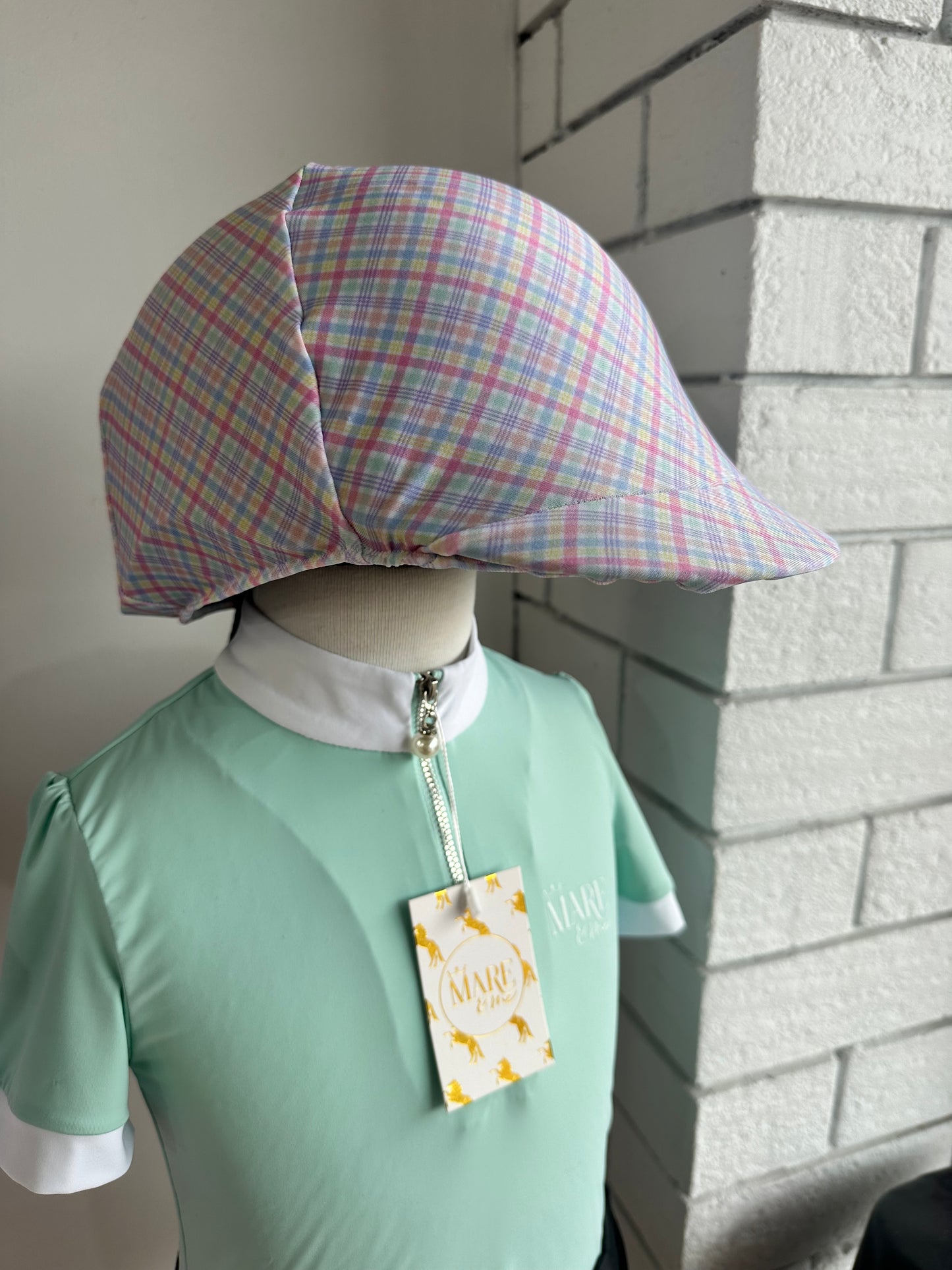 Spring Time Gingham Helmet Cover