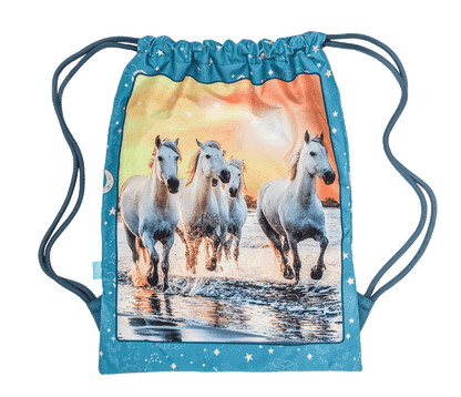 Cosmic Canter Big Drawstring Bags