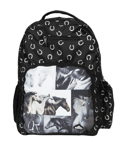 Spencil Black & White Horses Big Backpack