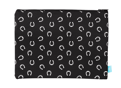 Spencil Black & White Horses A4 Twin Zip Pencil Case