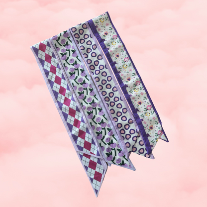 Purple Patterned Cotton Poly Twillies