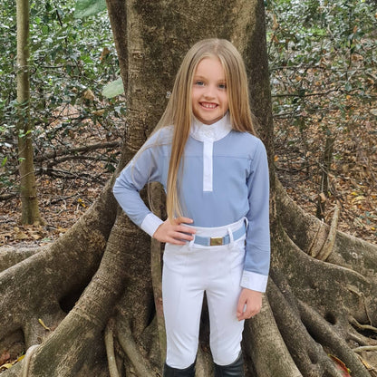 HH Equestrian Children's White Competition Tights