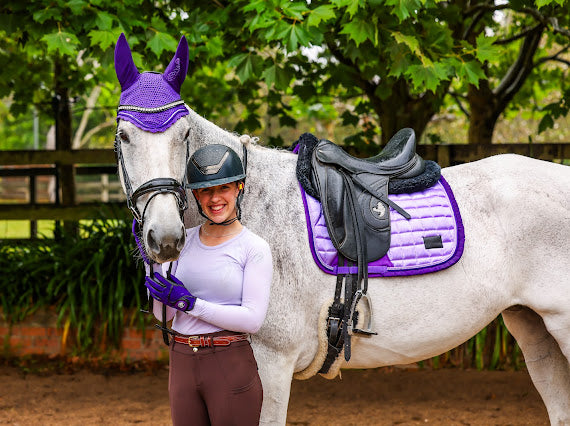 Lady Godiva Equestrian Pony Bonnet Lavender Collection **PRE-ORDER**