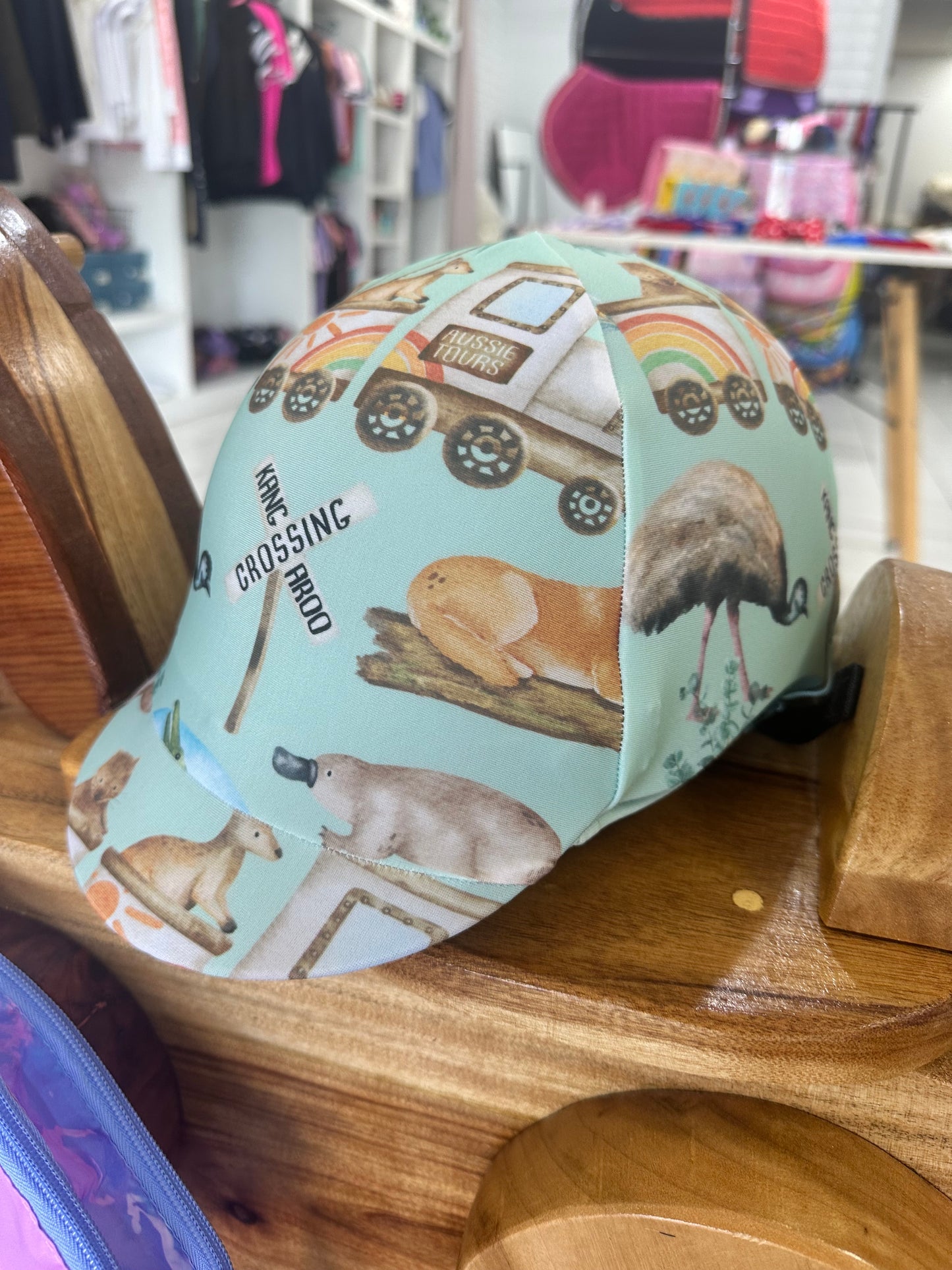 Kangaroo Crossing Kids Helmet Cover