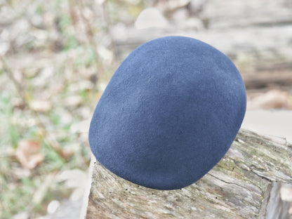 Navy Blue Woollen Paper Boy Cap