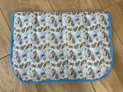 Unicorn Royalty Baby Blue Kids Saddle Pad