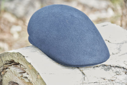 Navy Blue Woollen Paper Boy Cap