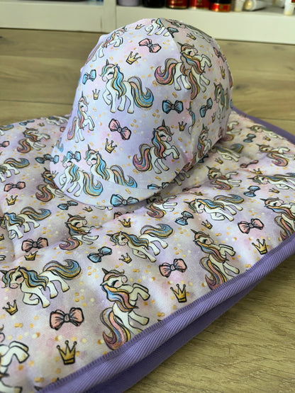 Unicorn Royalty Helmet Cover- Pastel Pink & Purple