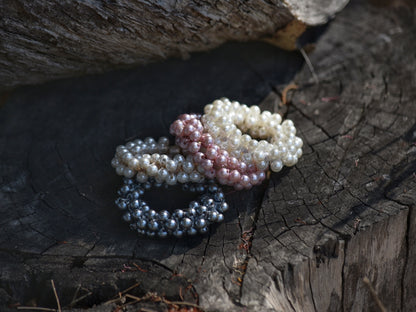 Pearl Bead Scrunchies