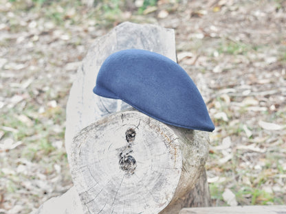 Navy Blue Woollen Paper Boy Cap