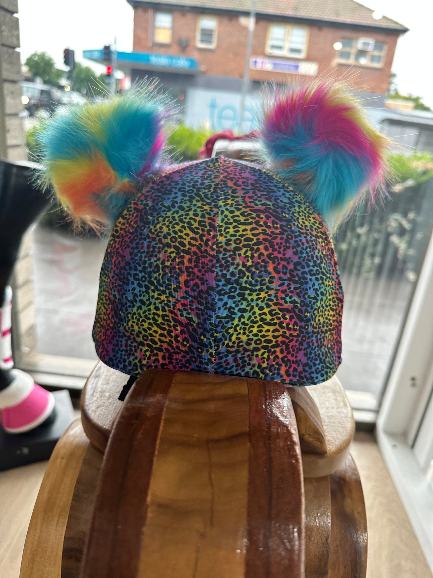 Rainbow Cat Kids Helmet Cover