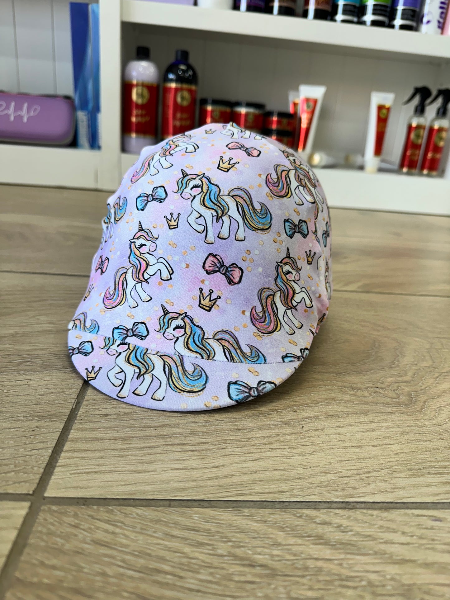 Unicorn Royalty Helmet Cover- Pastel Pink & Purple