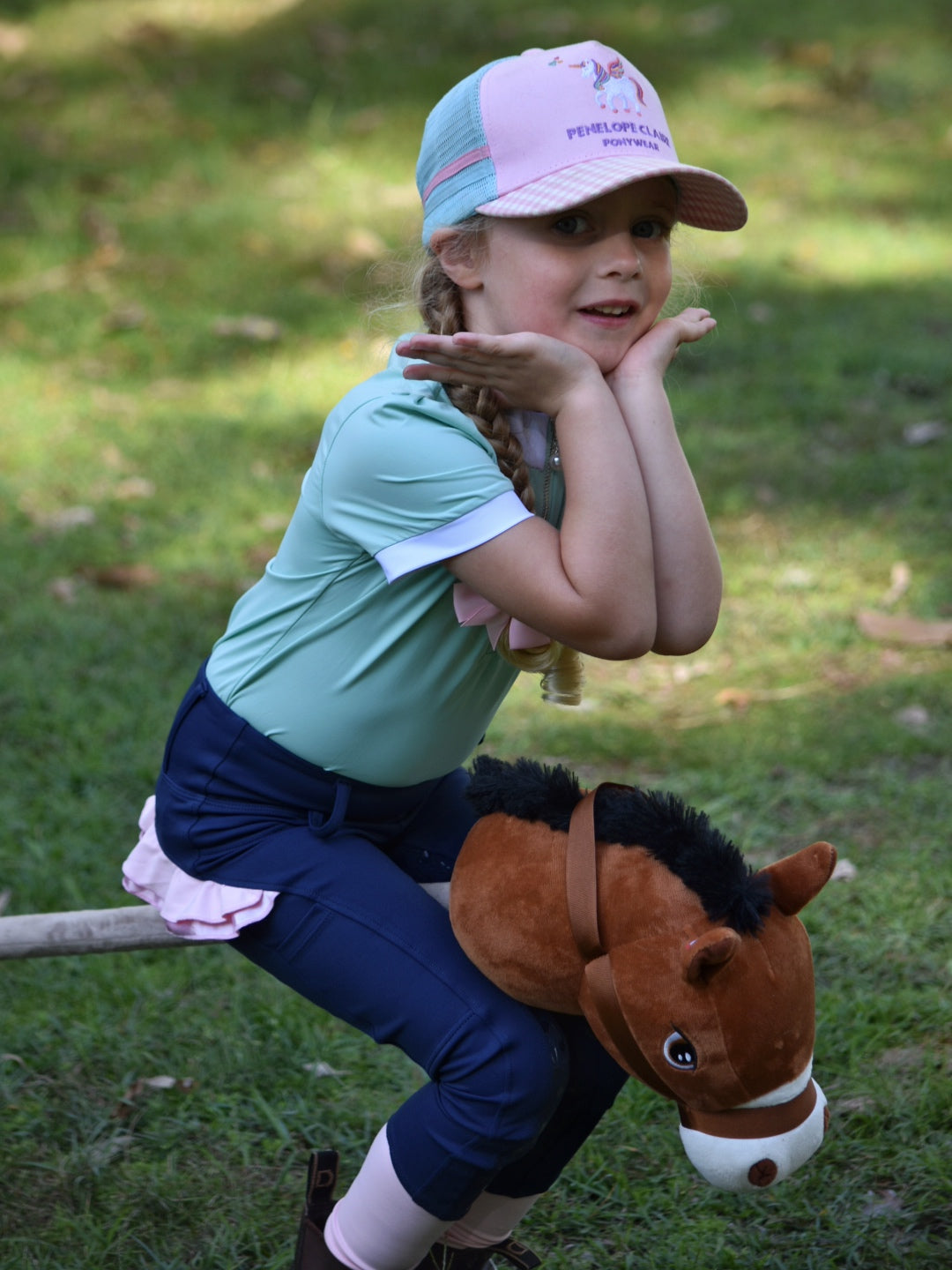 Mare & Me NEW Season Pink Frill Girls Riding Tights