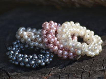 Pearl Bead Scrunchies