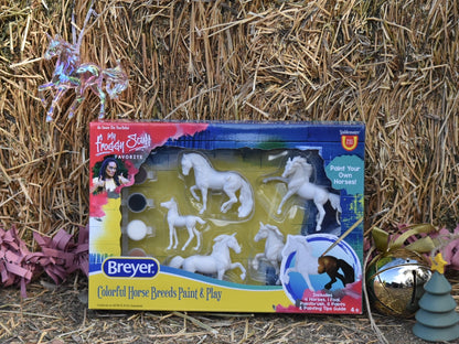 Breyer Colourful Horse Breeds Paint & Play Kids Activity Set