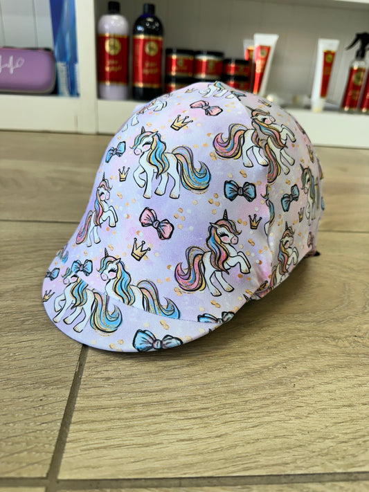 Unicorn Royalty Helmet Cover- Pastel Pink & Purple