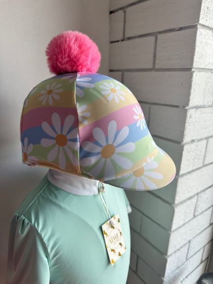 Rainbow Daisy Helmet Cover for Pip