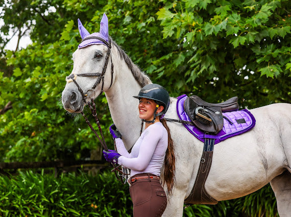 Lady Godiva Equestrian Pony Bonnet Lavender Collection **PRE-ORDER**