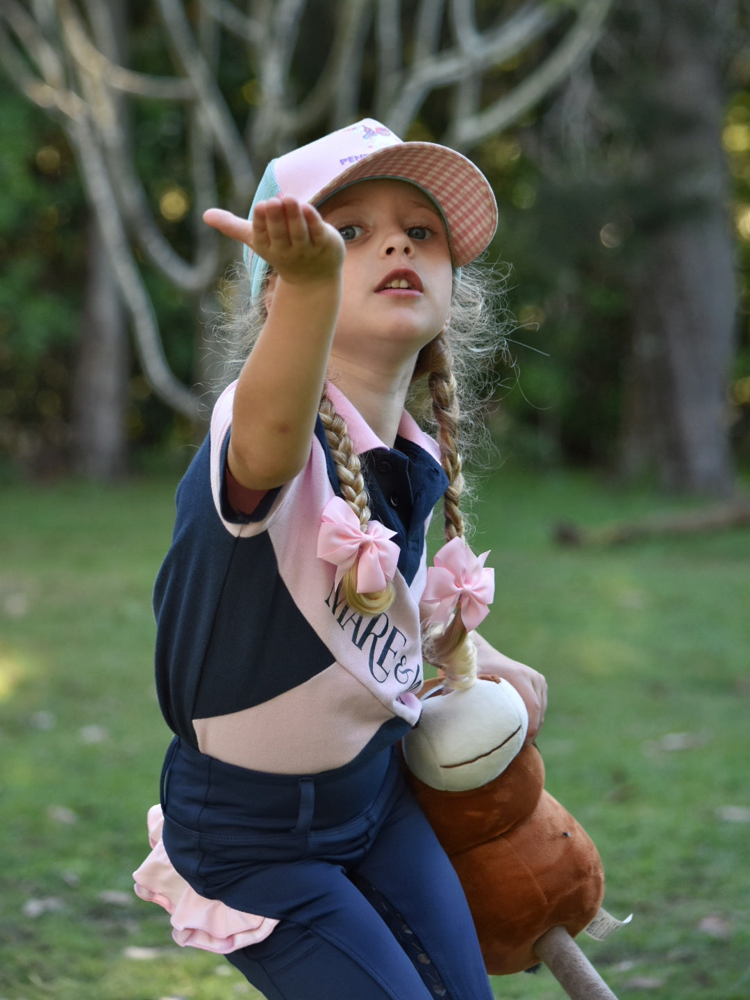 Mare & Me Kids Pink Sash Riding Polo