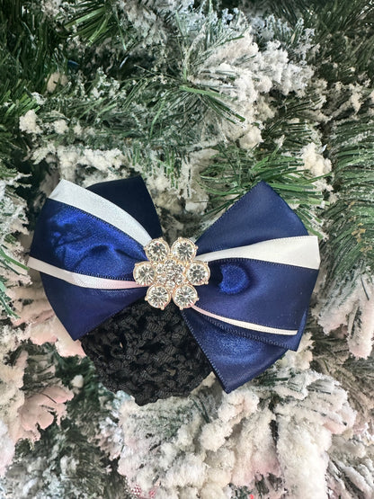 Red & Navy Horse Show Hair Snood