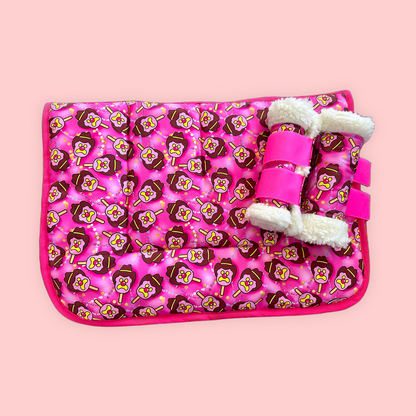 Pink Pony Saddle Pad Set