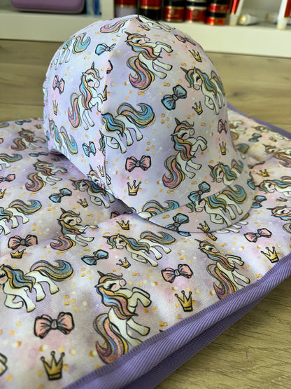 Unicorn Royalty Helmet Cover- Pastel Pink & Purple