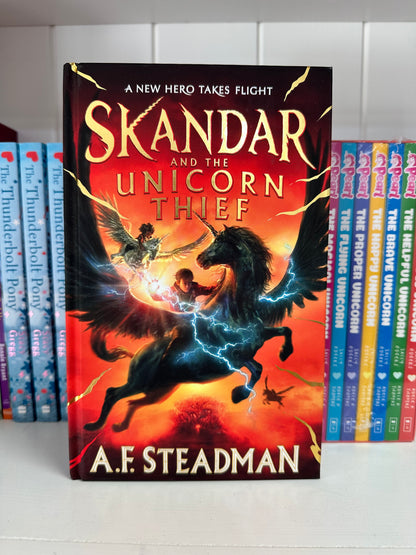 Skandar and the Unicorn Thief hardback edition by A.F Steadman