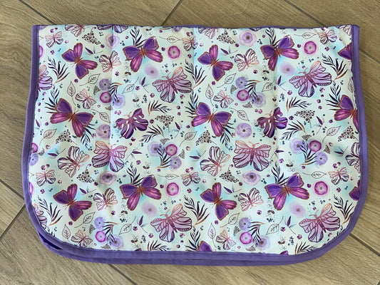 Purple Butterflies Kids Saddle Pad