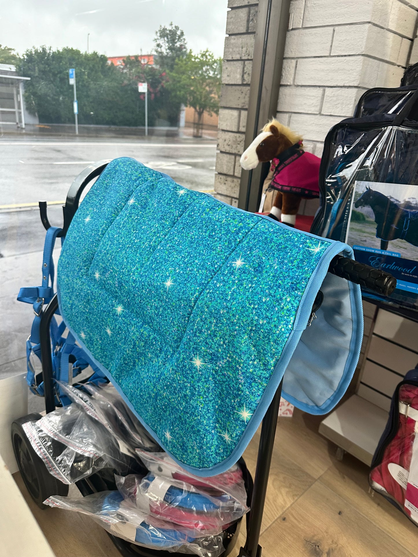 Sparkle Party Kids Saddle Pad - Blue