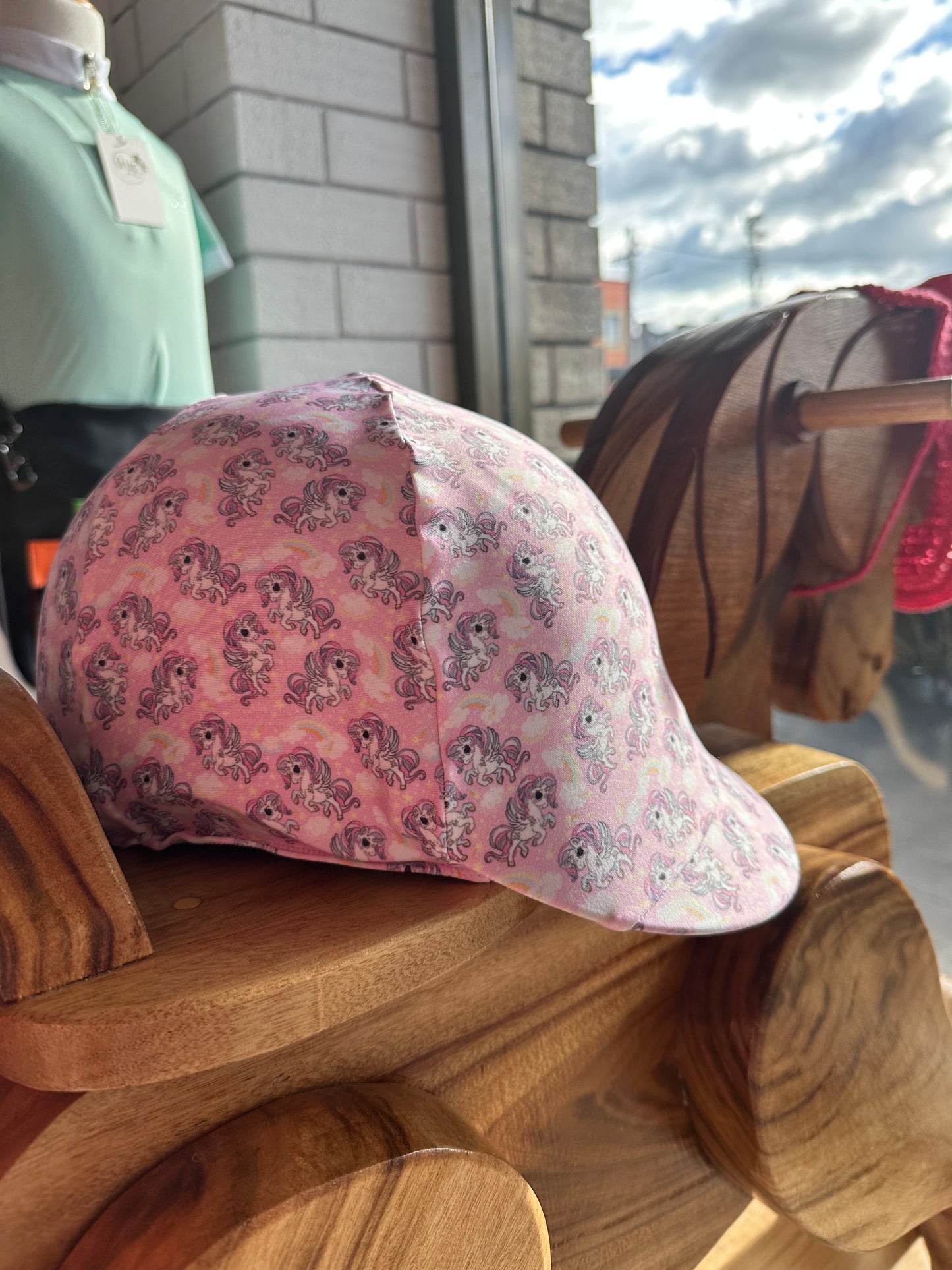 Pink Unicorn Kids Helmet Cover