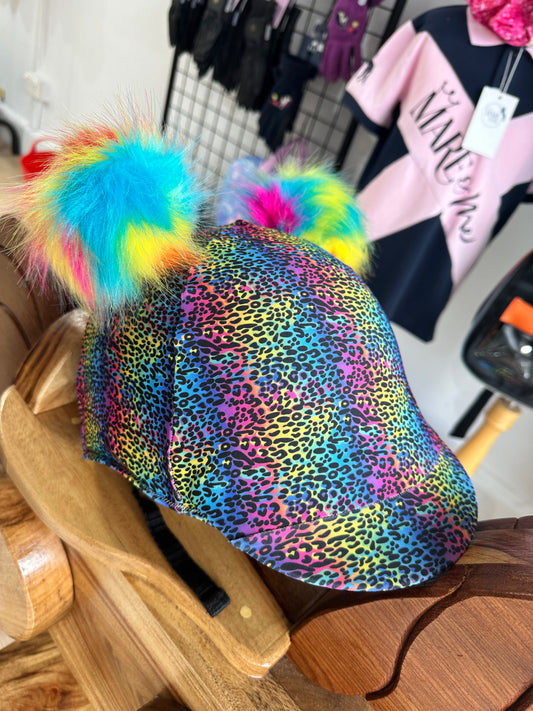 Rainbow Cat Kids Helmet Cover