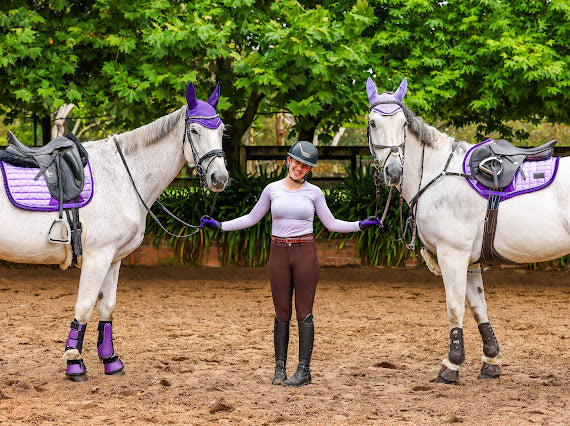 Lady Godiva Equestrian Pony Bonnet Lavender Collection **PRE-ORDER**