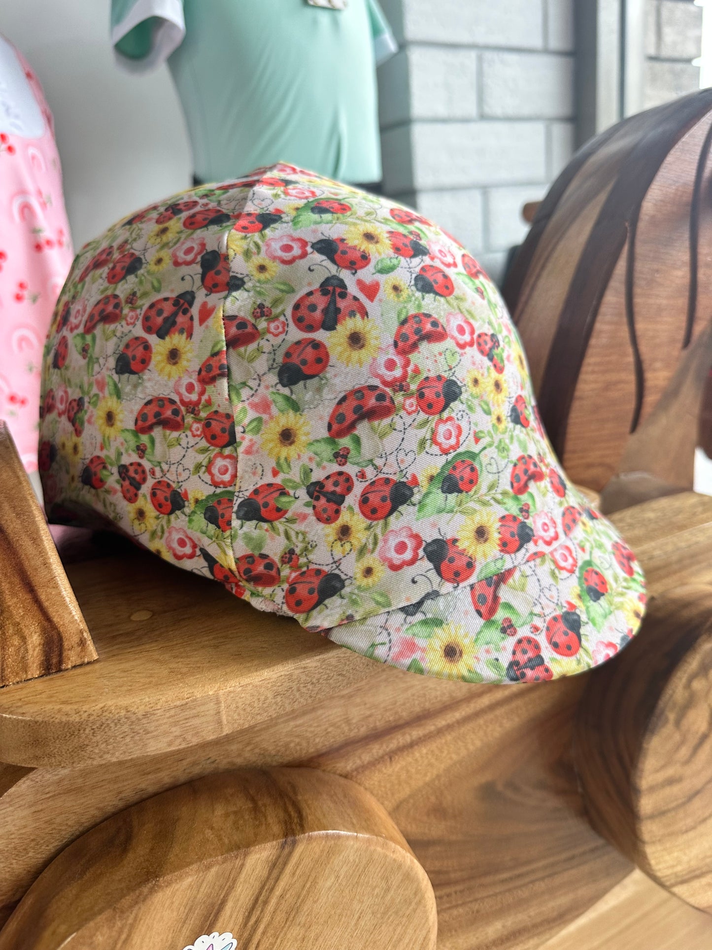 Lady Bug Love Kids Helmet Cover