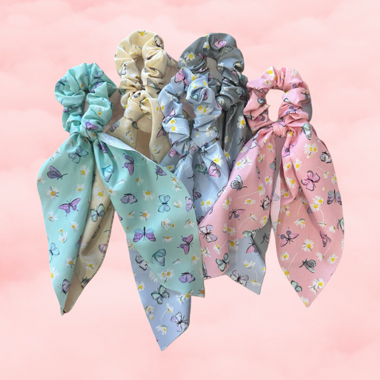 Butterfly Scarf Tail Hair Scrunchies