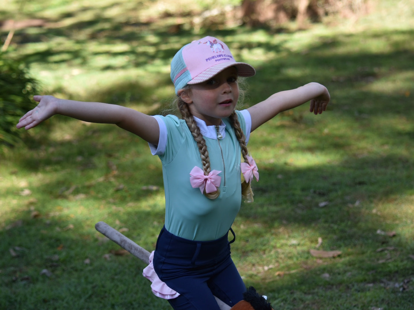 Mare & Me Charlie Mint Green Girls Riding Shirt