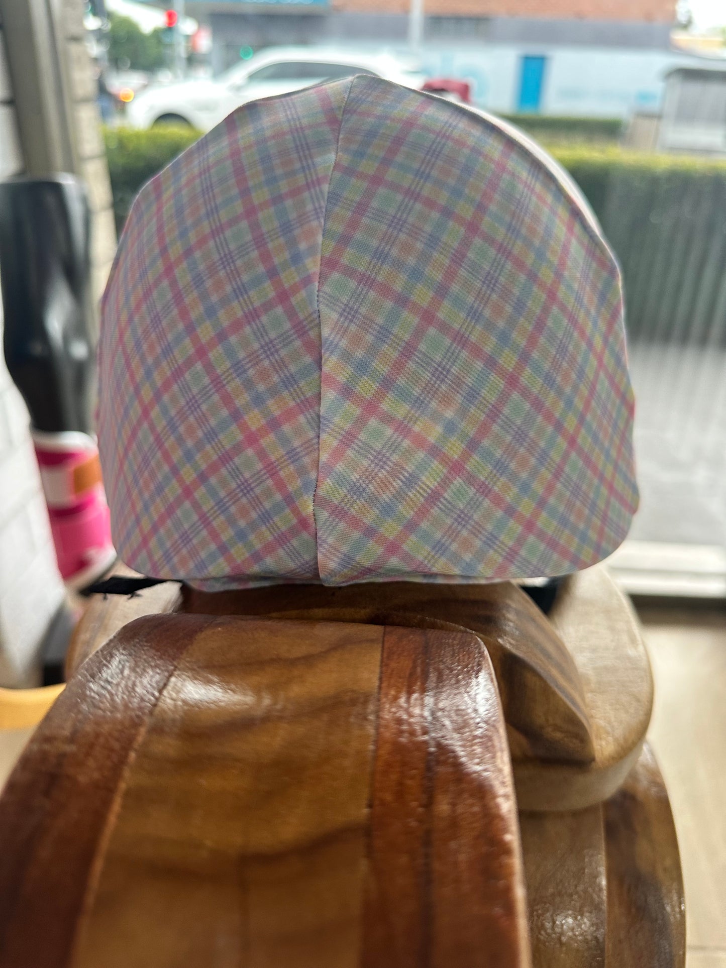 Spring Time Gingham Helmet Cover