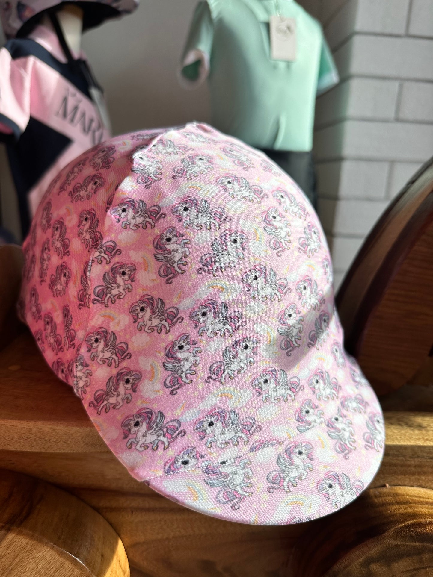 Pink Unicorn Kids Helmet Cover