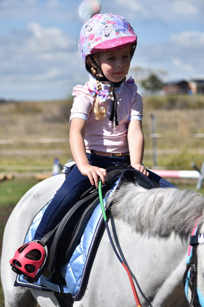 Mare and Me Pink Ballet Frill Riding Tights in Navy