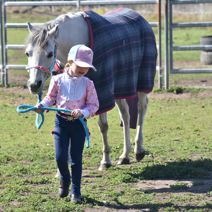 Mare and Me Snuggle & Kisses Red & White Ballet Frill Riding Tights in Navy