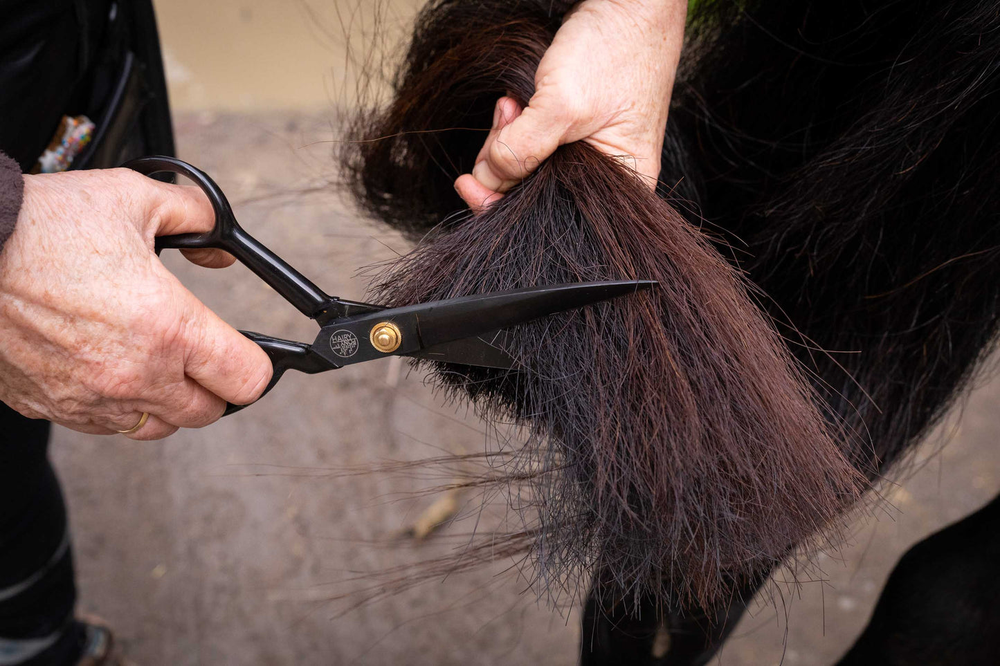 Hairy Pony Tail Trimming Scissors