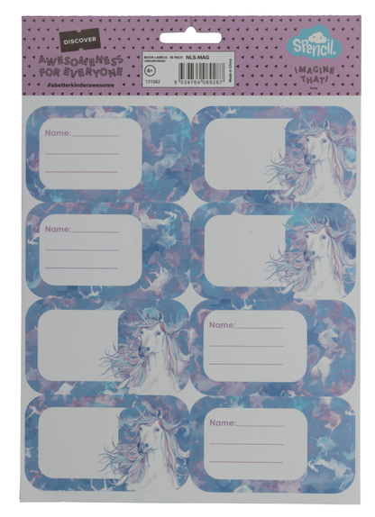 Unicorn Magic Book Labels