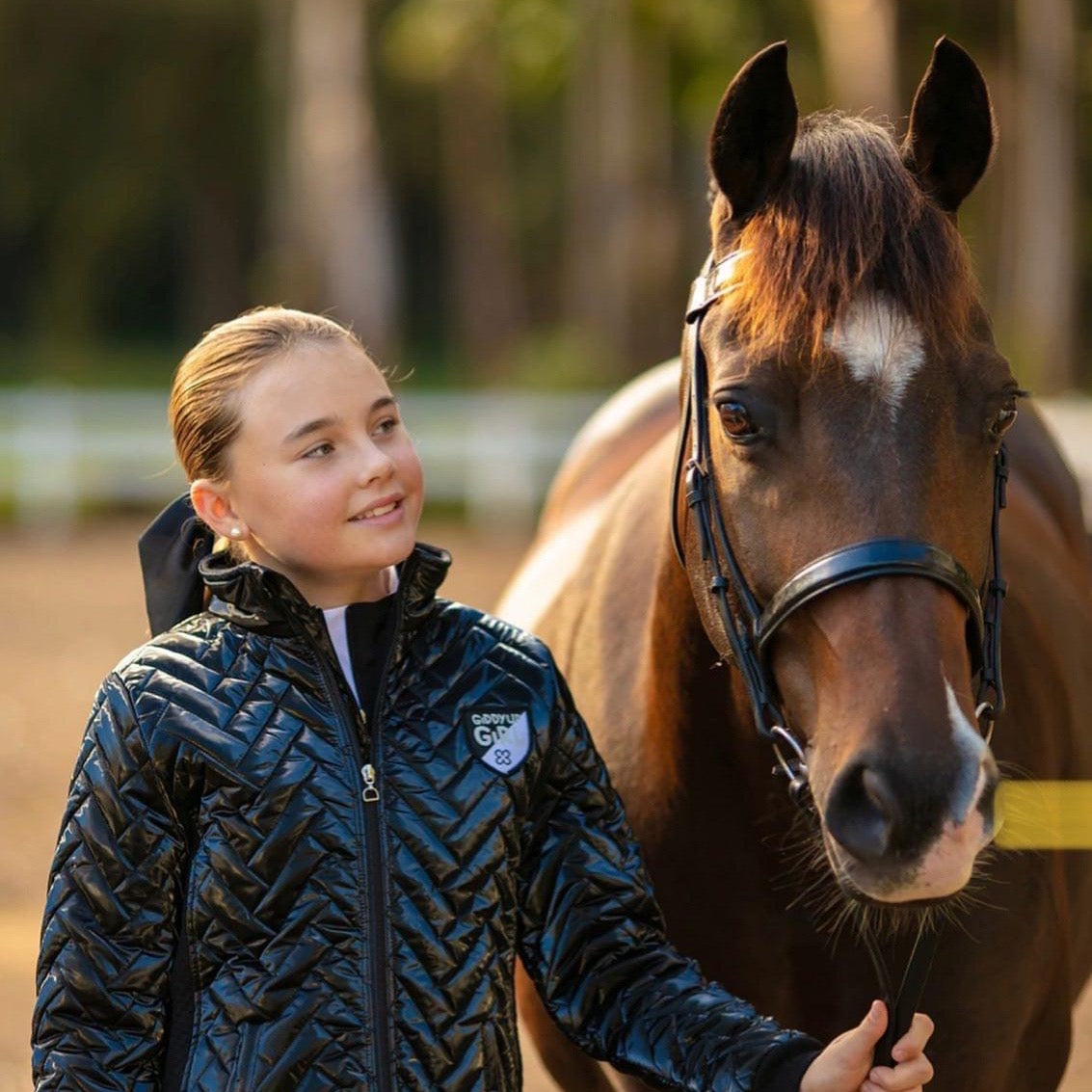 Giddyupgirl Mia Black Puffer Jacket