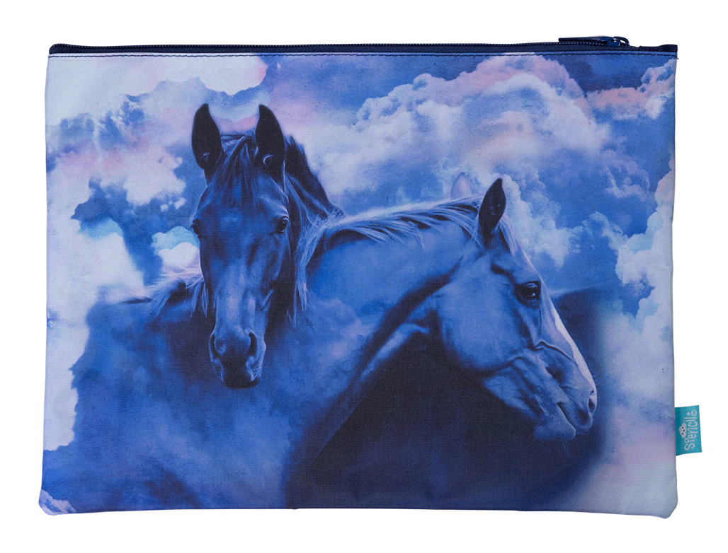 Spencil Sky Dancer Horses A4 Twin Zip Pencil Case